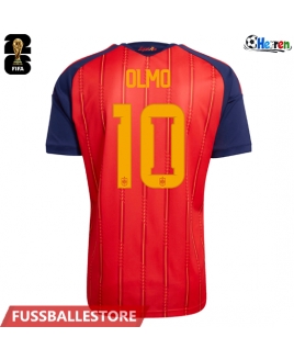 Günstige Spanien Dani Olmo #10 Heimtrikot WM 2026 Kurzarm